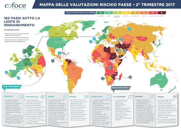 Mappa rischio paese - luglio 2017